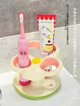 花柄洗面器用電動歯ブラシホルダー【創意デザイン・セラミック製】
