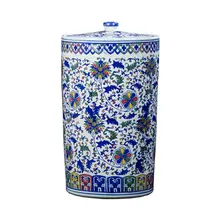 米缶 米タンク 油缶 お茶収納容器 家庭用 陶器 防湿 密閉 蓋付き 20/50斤装