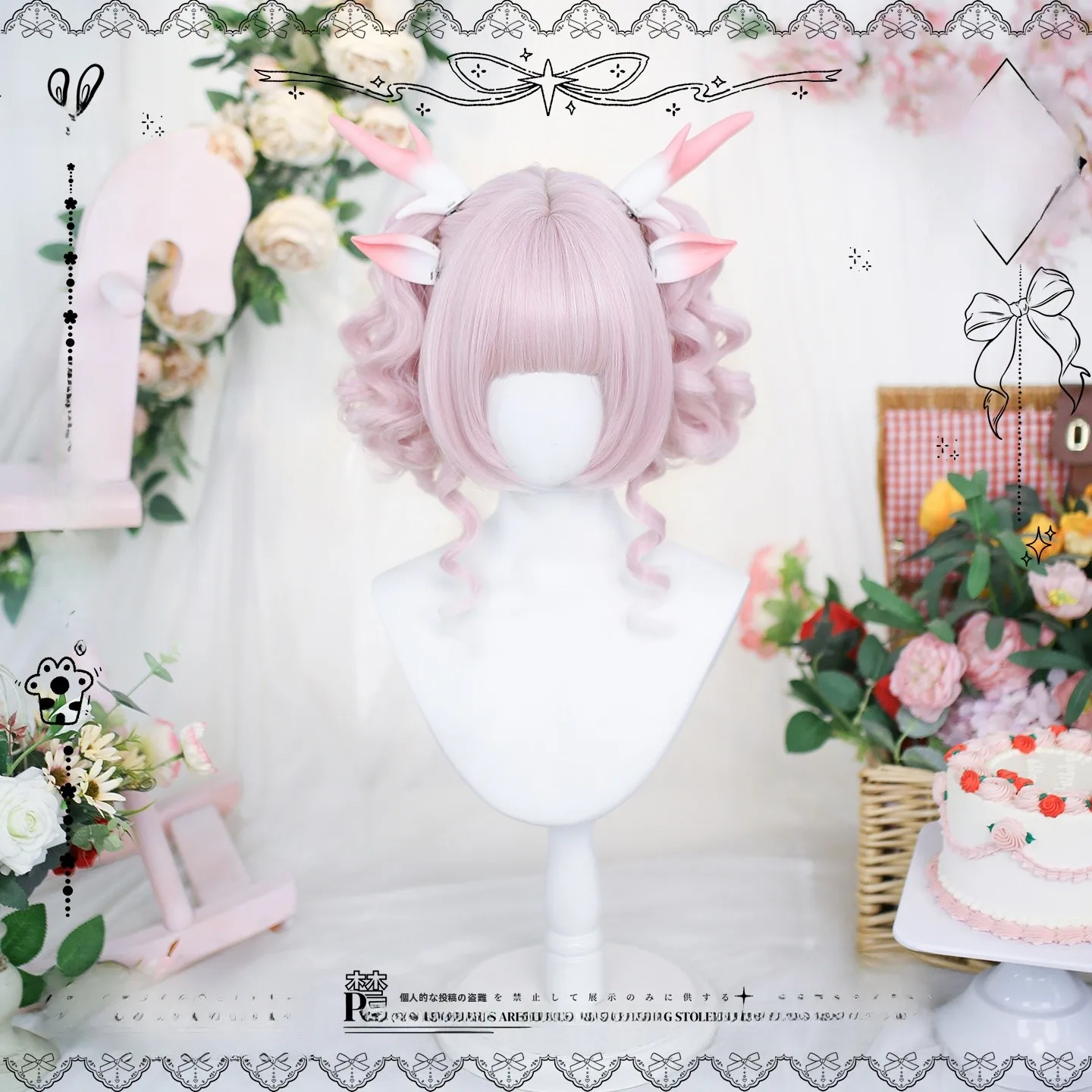 ロリータ風 桃色ローマンカールツインテールウィッグ：プールヘアアレンジに最適な長卷发スタイルとは