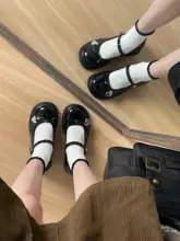 メアリージェーン パンプス レディース ブロックヒール 浅め フレンチ風 ヴィンテージ きれいめ 夏