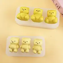 クマ型シリコンモールド【DIY香り付きキャンドル・ガーゼムース・ケーキ・アイスクリーム用・食品グレード】