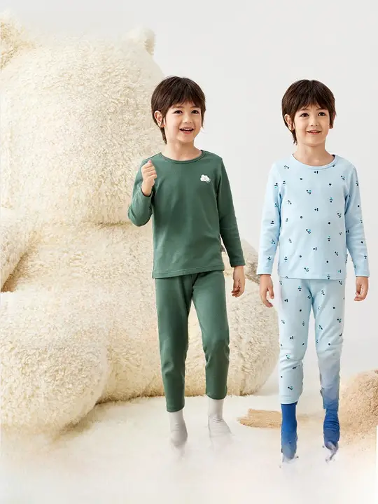 男の子用 保温インナーウェア【秋冬用・厚手・長袖・パンツ】（セットアップ対応）