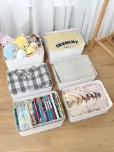 ホワイト収納ボックス【家庭用・厚型プラスチック・防塵・蓋付き・大容量】