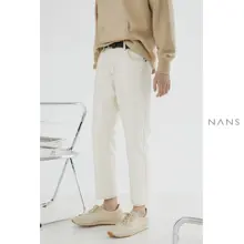 クラシックウォッシュドデニム九分丈パンツ