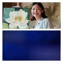 手描き油絵 クラインブルーのオリジナルテクスチャー装飾画【シンプルで高級感あるリビング・玄関用】