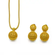 中東風 ブラス合金製イヤリング・リング・ネックレス【インドの花嫁向け・ウェディングフォト用】（セットアップ対応）