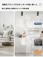 キッチン用ドアカーテン【油煙防止・強力マグネット・透明デザイン】
