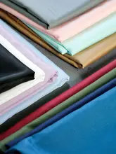 春秋用マットなストライプデザインポリエステル生地【純色・シャツ用・漢服構造・制服適用】