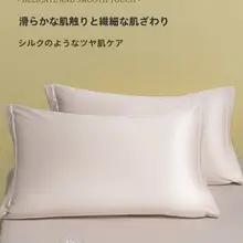 極上の柔らかさ 100支天丝製 夏用枕カバー【両面シルク・プレーンカラー・寝具】（セットアップ対応）