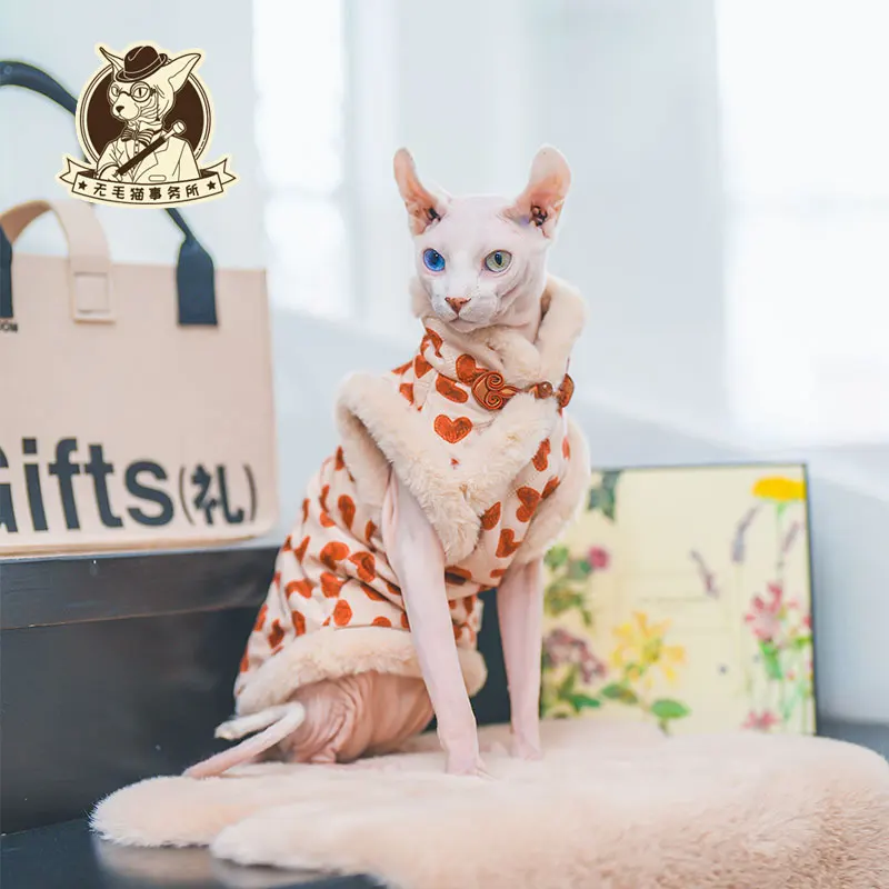 猫用旗袍デザインのコットンワンピース：可愛さと機能性を兼ね備えた猫の模様替えアイテム