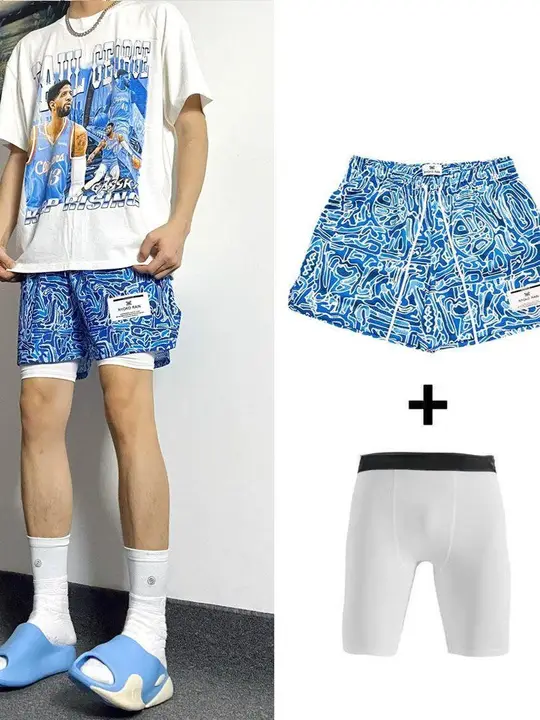 アメリカンショートパンツ 夏用 膝丈 スポーツ 速乾