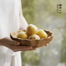 栗の木製皿【和の雰囲気・お洒落なフルーツトレイ】