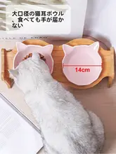 猫用ボウル ダブルボウル ペット 猫用 食器 陶器 転倒防止 傾斜口