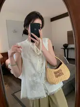 刺繍レースのノースリーブベスト【高級感あるデザイン・国風スタイル】