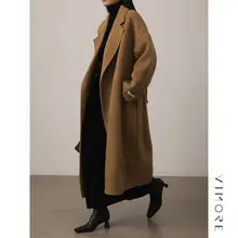 VIMORE 羊毛製ダブルフェイスコート【過膝・秋冬用・全羊毛】