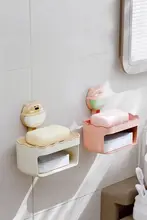 かわいいクマデザインの浴室用ソープディスペンサー【壁掛け・吸盤式・二層構造】