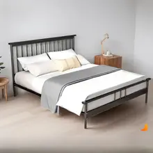 北欧スタイルの強化アイアンベッド【シンプルモダン・シングル＆ダブル対応】