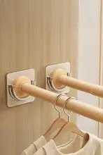 穴あけ不要 様々なカーテン用の伸縮棒ホルダー【取り付け簡単・壁面取り付け】