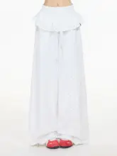 ゆったりとしたシルエットのシフォン風フレアパンツ【スタイル・夏用・長め】（セットアップ対応）