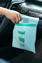 車用ゴミ袋 粘着式車載ゴミ箱【デスク周り清掃用】