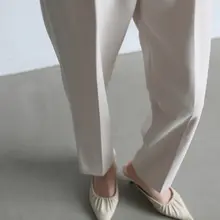LIMONN ハイウエスト ワイドパンツ【ストレート・フィット・秋冬用】