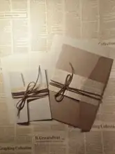 レトロデザインの手作り封筒と便箋セット【牛皮紙・バースデーカード・手書きメッセージ】（セットアップ対応）