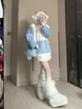 厚底長毛小犬ファッションブーツ【甘さとクールさを兼ね備えたデザイン】