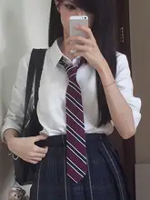 ストライプデザインの制服用ネクタイ【日系スタイル・ベーシックアクセサリー】