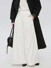 新中式 明制風デザインの広めワイドパンツ【女性用・春夏用】（セットアップ対応）