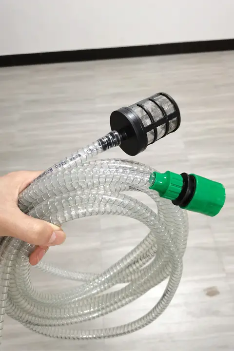 家庭用 高圧洗浄機用吸水ホース【フィルター付き・リチウム電池対応】