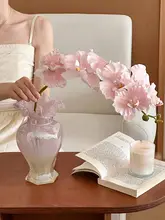フランス風ヴィンテージガラス花瓶【インテリア用・高級感・デスク装飾】