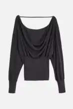 春夏向けの魅力的なオフショルダー透け感ブラウス【女性用・前後着用可能・フィット】