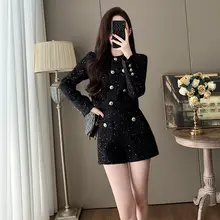 秋のトレンド！スタイリッシュなフレンチ風トップスとショートパンツ（セットアップ対応）