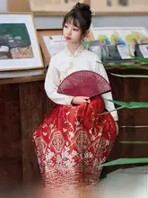 子供用 マーメイドスカート【日常使い・明制漢服スタイル・ウエストゴム】