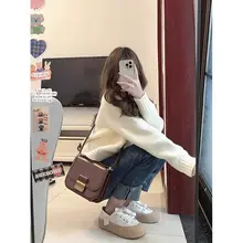 秋季向けカジュアルニットカーディガンとデニムパンツ【小柄向け・着回しやすい】（セットアップ対応）