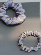 シルクリネン製 高級ヘアゴム【丸い形・お洒落なヘアアクセサリー】