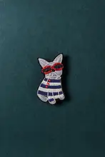 動物モチーフの高級デザインブローチ【刺繍装飾・ファッションアクセサリー】