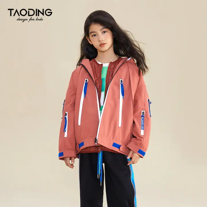女児三合一アウトドアアウター【冬用・おしゃれ・厚手・取り外し可能・綿入り】（セットアップ対応）