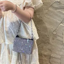 水晶デザインの子供用ショルダーバッグ【お出かけ用・プリンセス風・小物入れ】