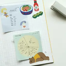 可愛いデザインのメモ帳【二段式・剥がせる・粘着なし】（セットアップ対応）