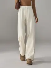 高腰ワイドストレートパンツ【裏起毛・カジュアル・女性用】（セットアップ対応）