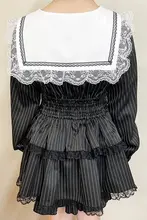甘くて可愛いレース切替ロリータワンピース【高見え・細見え・春夏用】（セットアップ対応）