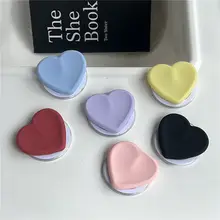 ANNACASE ハート型シリコン製マグネット式スマホスタンド【強力吸着・クリーム色】