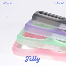 papapashop 夏の始まりを楽しむ！カラフルな蛍光マカロン風液体シリコンジェリーマットスマホケース【iPhone用】