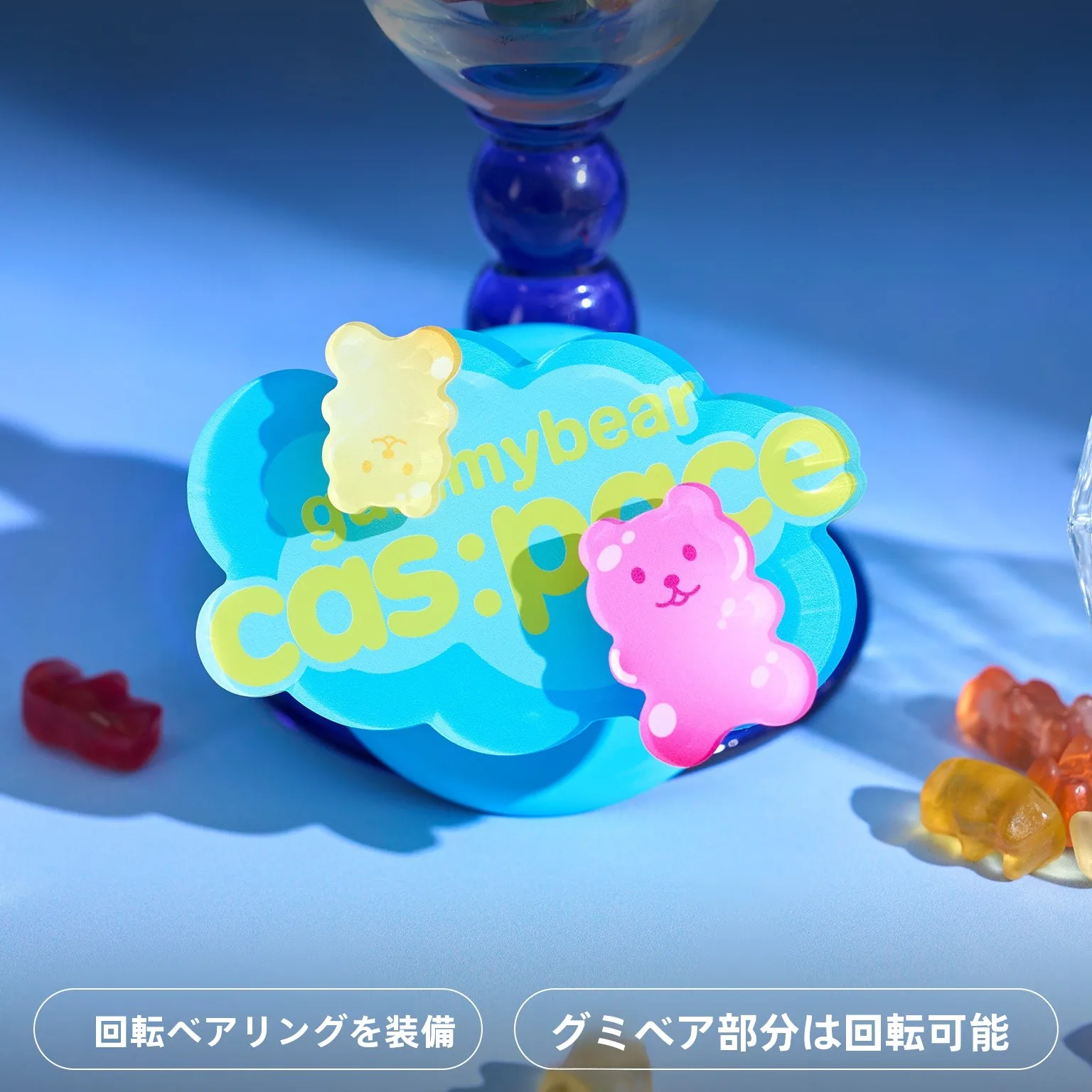 カメラ型マグネット吸引スマホスタンド：可愛いクマデザインでiPhone・Huaweiに対応