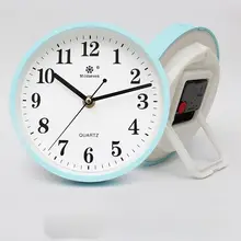 静音デザインのデスク用置き時計【17cm・壁掛け兼用・シンプルスタイル】