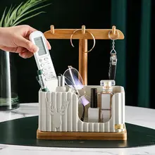 北欧デザインのデスクトップ収納ボックス【化粧品・鍵掛け・ジュエリーディスプレイ】