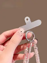 極上の柔らかさのピンククリスタルフィッシュテールチャーム【スマホ用・高級感・女性用】