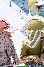 KKツリー 子供用水泳帽【UVカット・大きなツバ・男女兼用・ビーチ用】