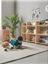 子供用 フロアスタンド絵本ラック【シンプルデザイン・天然木製・収納】（セットアップ対応）